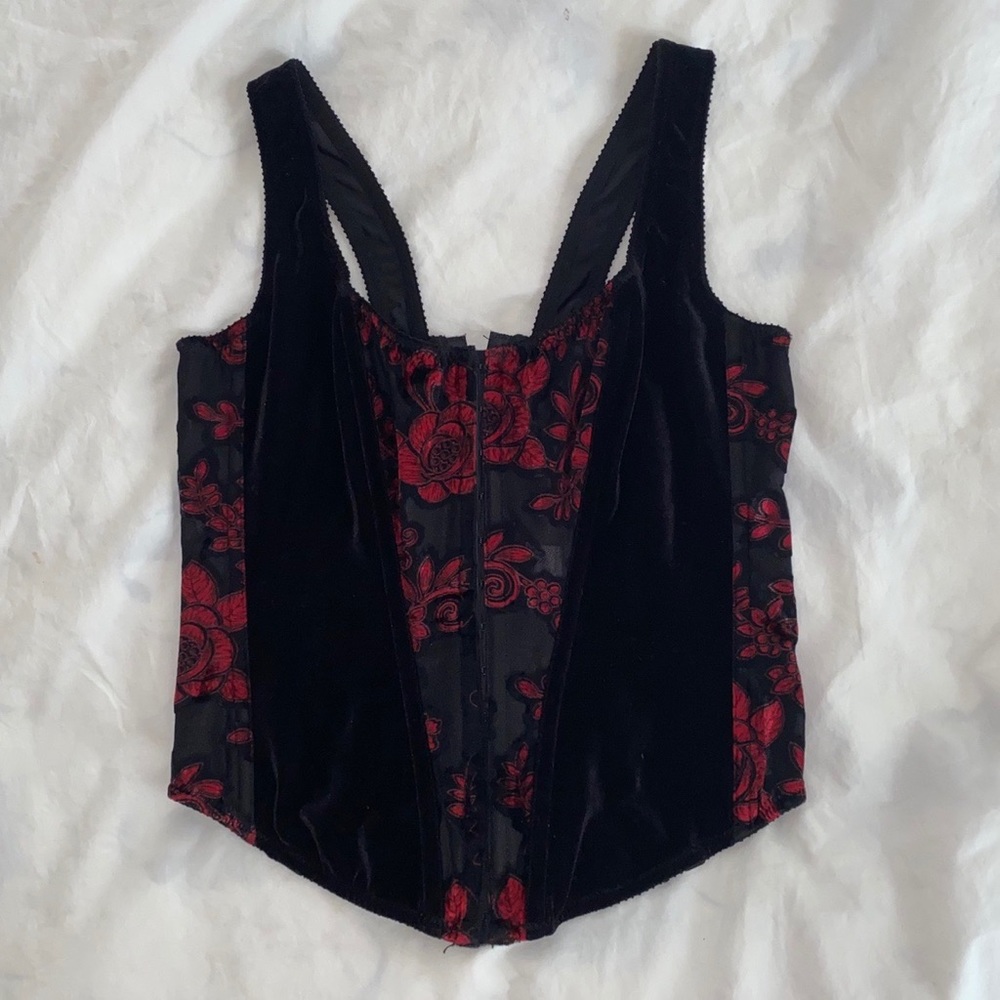gothic rose corset top
